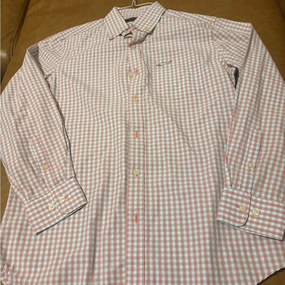 Greg Norman Men’s Longsleeve Size S/P NWOT Button up Orange Check Preppy - Picture 8 of 13